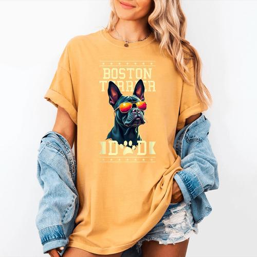 Boston Terrier Dad Boston Bull Bostie Dog Women's Comfort Colors T-Shirt - Bostonterriersmerch.com