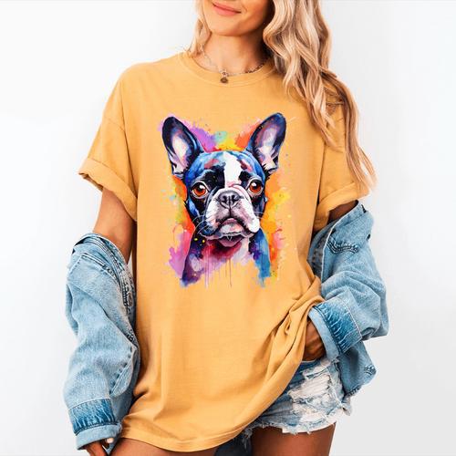 Boston Terrier Lover Pop Art Color Boston Terrier Dog For Men Women Girls Kids Women's Comfort Colors T-Shirt - Bostonterriersmerch.com