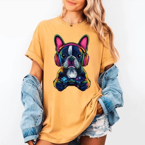 Boston Terrier Lovers Gaming Headphones Boston Terrier Women's Comfort Colors T-Shirt - Bostonterriersmerch.com