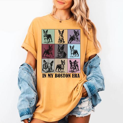 Funny Boston Terrier Quote In My Boston Terrier Era Cool Dog Men Women Women's Comfort Colors T-Shirt - Bostonterriersmerch.com