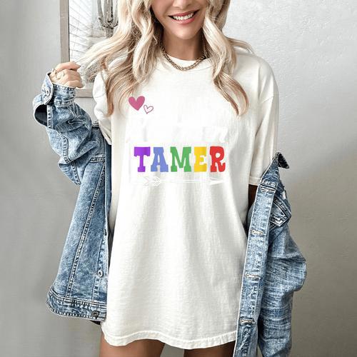 4 Teachers Or Parents Tiny Human Tamer Tee T-Shirt Women's Comfort Colors T-Shirt - teacherstshirts.com