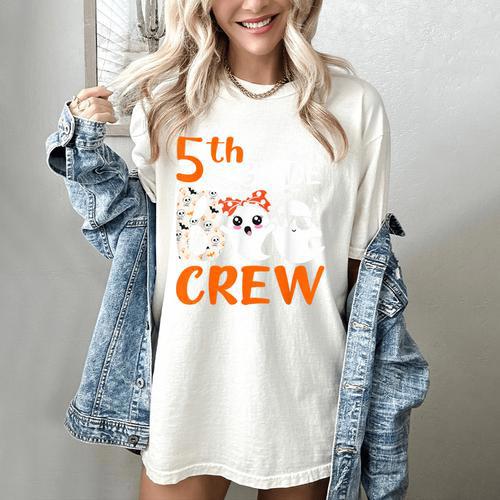 5th Grade Boo Crew Teachers Students Ghost Halloween Women's Comfort Colors T-Shirt - teacherstshirts.com UK