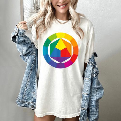 Color Wheel Palette Shirt Artist Painter Art Teacher Tshirt Women's Comfort Colors T-Shirt - teacherstshirts.com AU