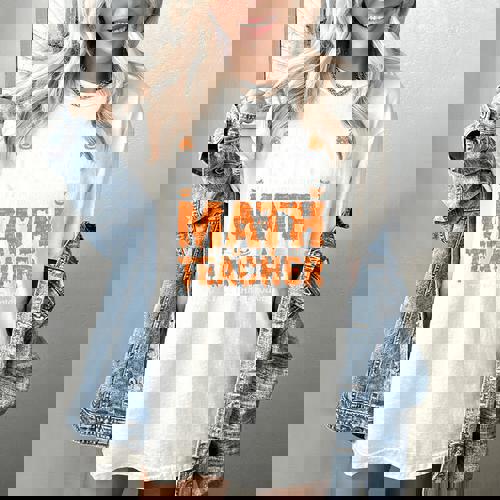 I Don’t Need a Costume Middle School Math Teacher Halloween Women&#x27;s Comfort Colors T-Shirt - teacherstshirts.com