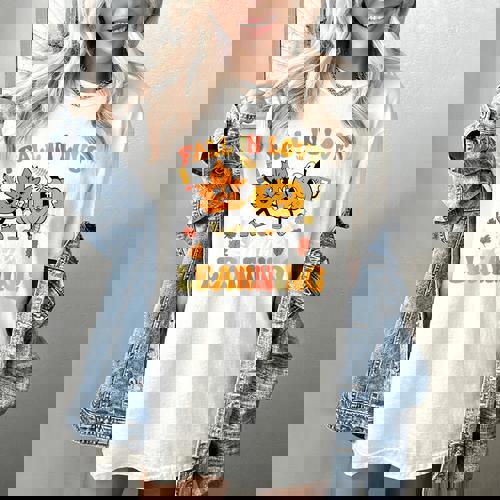 Fall In Love With Learning Fall Teacher Thanksgiving Retro Women&#x27;s Comfort Colors T-Shirt - teacherstshirts.com