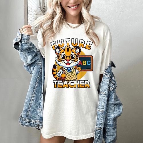 Future Teacher Graphic For Boys Inspiring Young Minds Women's Comfort Colors T-Shirt - teacherstshirts.com AU