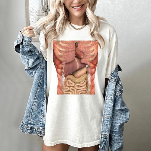 Human Muscles Organs Scary Anatomy Teacher Halloween Costume Women's Comfort Colors T-Shirt - teacherstshirts.com UK