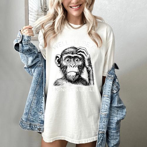 Well I'Ll Be a Monkey's Uncle Teacher And Student Women's Comfort Colors T-Shirt - teacherstshirts.com DE