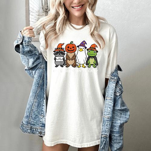 Inclusion Isn't Scary SLP Halloween Sped Teacher Animal Women's Comfort Colors T-Shirt - teacherstshirts.com