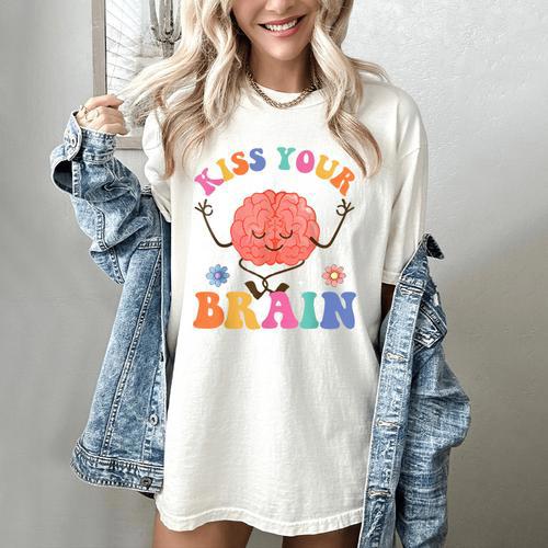 Kiss Your Brain Sped Teacher Appreciation Back To School Kid Women's Comfort Colors T-Shirt - teacherstshirts.com DE