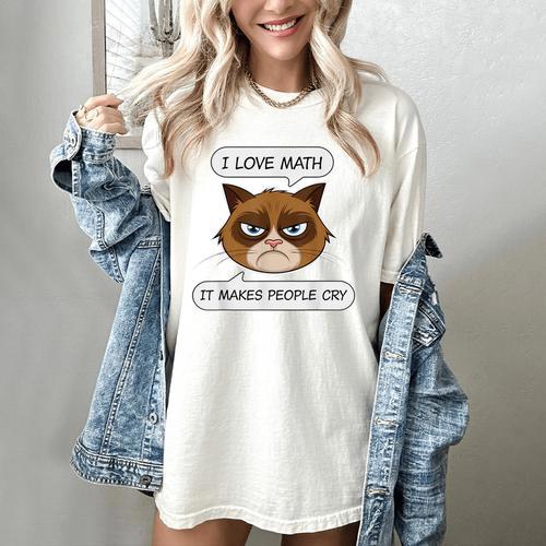 I Love Math It Makes People Cry Math Teacher Women's Comfort Colors T-Shirt - teacherstshirts.com AU