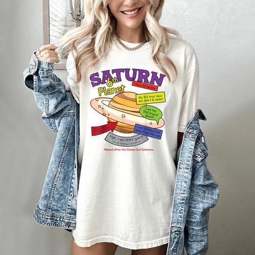Perfect Planets Teachers Shirts Saturn For Solar System Women's Comfort Colors T-Shirt - teacherstshirts.com DE