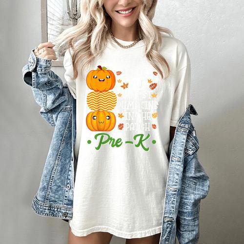 I Teach Cutest Pumpkins In Patch Thanksgiving Teacher Pre-K For Men Women Women's Comfort Colors T-Shirt - teacherstshirts.com UK