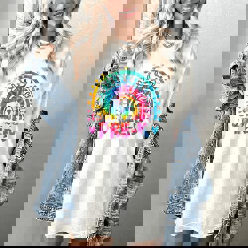 Tie Dye Prek Teacher Rainbow Preschool Back To School Girl Women&#x27;s Comfort Colors T-Shirt - teacherstshirts.com