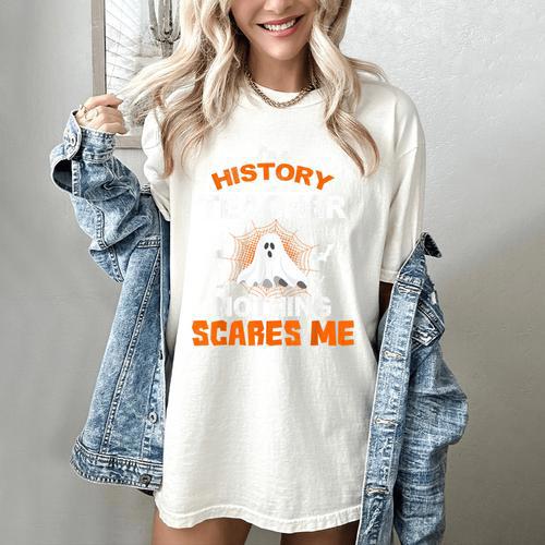 History Teacher School Shirt Halloween Educator Men Women Kids Women's Comfort Colors T-Shirt - teacherstshirts.com UK