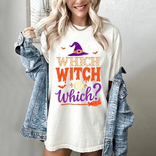 Which Witch Is Which Halloween For Women Men English Teacher Women's Comfort Colors T-Shirt - teacherstshirts.com UK