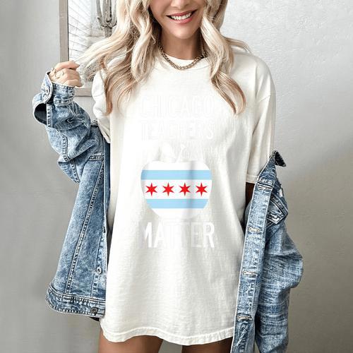 Chicago Teachers Matter Support Union Education Red For Ed Raglan Baseball Tee Women's Comfort Colors T-Shirt - teacherstshirts.com AU