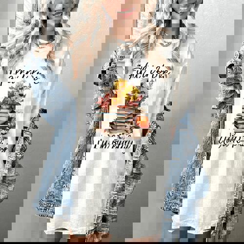 Fall In Love With Reading Book Autumn Teachers Pumpkins Women&#x27;s Comfort Colors T-Shirt - teacherstshirts.com