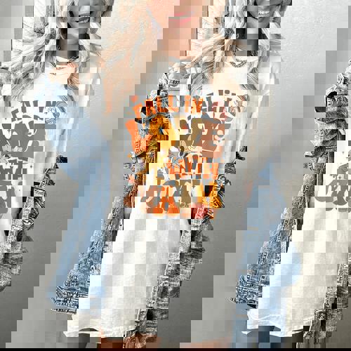 Fall In Love With Science Math Teacher Fall Thanksgiving Women&#x27;s Comfort Colors T-Shirt - teacherstshirts.com