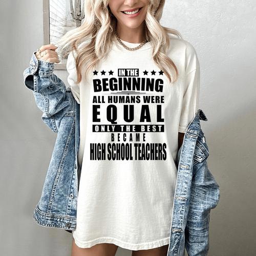 High School Teacher Personalized Women's Comfort Colors T-Shirt - teacherstshirts.com