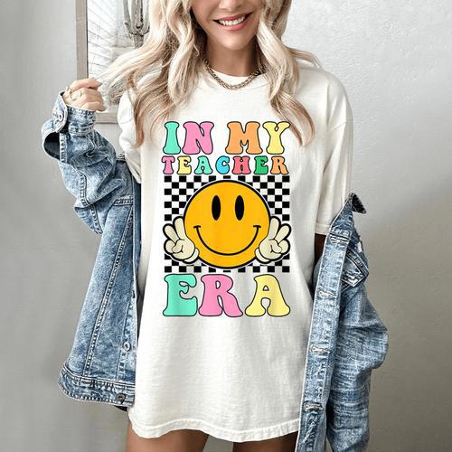 In My Teacher Era Retro Back To School Teacher Student Women's Comfort Colors T-Shirt - teacherstshirts.com