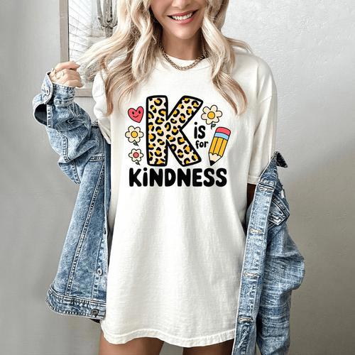 Unity Day Design Kindness Orange Teacher Kids Be Kind Women's Comfort Colors T-Shirt - teacherstshirts.com