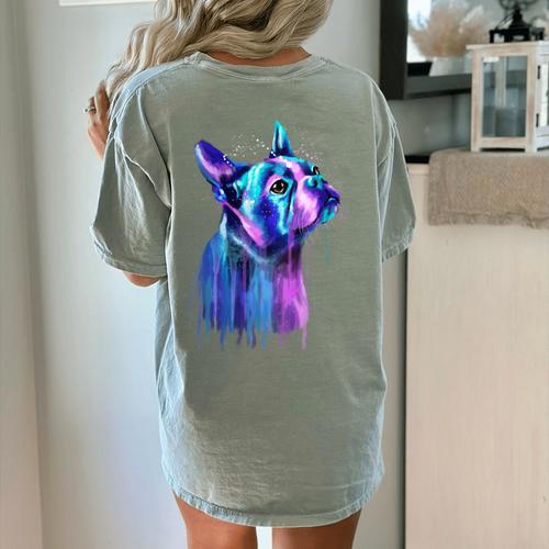 Boston Terrier Dog For a Boston Terrier Mom Women's Comfort Colors T-Shirt Back Print - Bostonterriersmerch.com