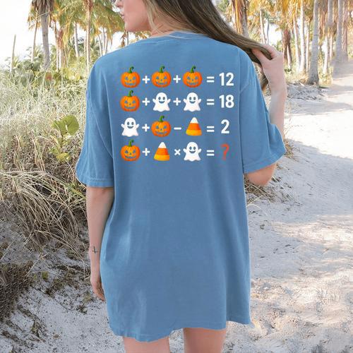 6 7 Meme 67 Halloween Order Of Operations Math Teacher Women's Comfort Colors T-Shirt Back Print - teacherstshirts.com AU