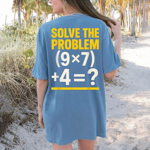 67 Meme Math Teacher School 6-7 Brain Rot Six Seven Women's Comfort Colors T-Shirt Back Print - teacherstshirts.com DE