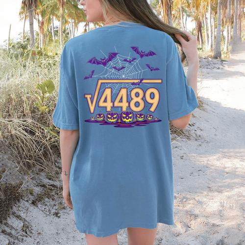 67 Meme Math Teacher Square Root 4489 Halloween Women's Comfort Colors T-Shirt Back Print - teacherstshirts.com AU