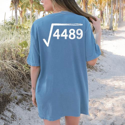 67 Meme Math Teacher Square Root 4489 Women's Comfort Colors T-Shirt Back Print - teacherstshirts.com CA