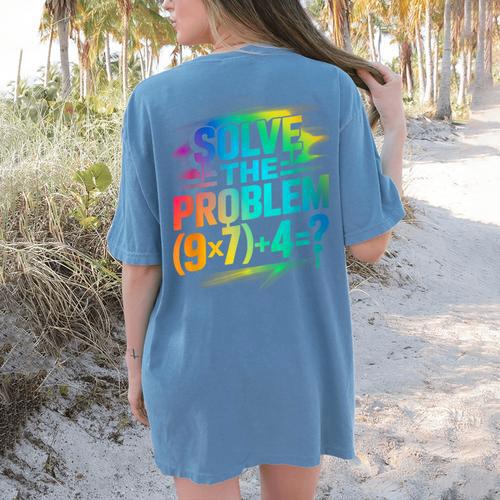 67 Meme PEMDAS Elementary Math Teacher Six Seven Women's Comfort Colors T-Shirt Back Print - teacherstshirts.com AU