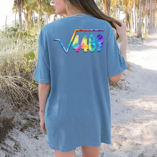 67 Meme Square Root 4489 Slang Math Teacher Tie Dye Women's Comfort Colors T-Shirt Back Print - teacherstshirts.com