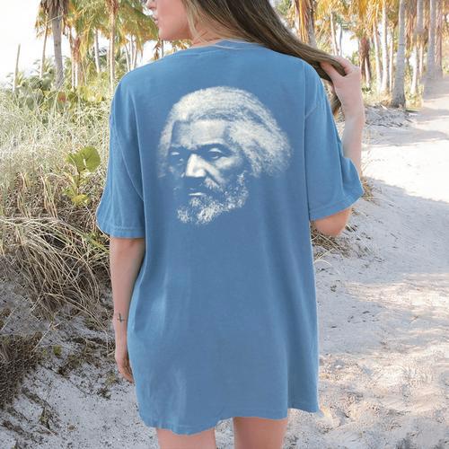 American History Frederick Douglass Teacher Women's Comfort Colors T-Shirt Back Print - teacherstshirts.com UK