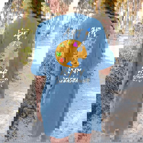 Art Is My Superpower Drawing Art Teacher Artists Women&#x27;s Comfort Colors T-Shirt Back Print - teacherstshirts.com