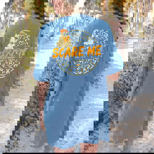 You Can&#x27;t Scare Me I Teach 4th Grade Teacher Halloween Ghost Women&#x27;s Comfort Colors T-Shirt Back Print - teacherstshirts.com