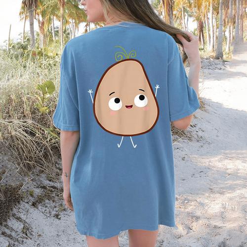 Good Egg Teacher Halloween Costume The Couch Potato Women's Comfort Colors T-Shirt Back Print - teacherstshirts.com DE