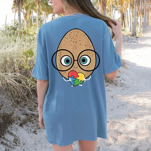The Good Egg Teacher Halloween Costume Food Group Cute Women's Comfort Colors T-Shirt Back Print - teacherstshirts.com AU
