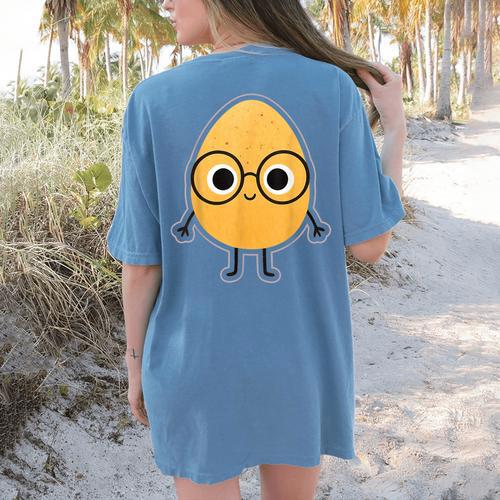 Good Egg Teacher Halloween Costume The Smart Cookie Women's Comfort Colors T-Shirt Back Print - teacherstshirts.com AU
