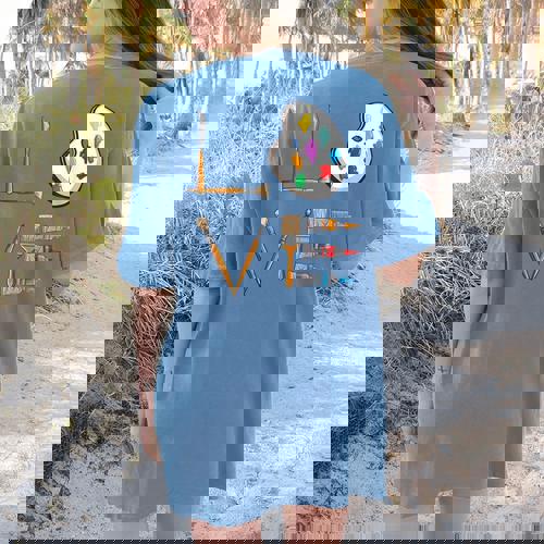 Love Art For Artist Art Teacher Women&#x27;s Comfort Colors T-Shirt Back Print - teacherstshirts.com