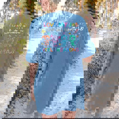 I Love My Job For All The Little Reasons Teacher Women&#x27;s Comfort Colors T-Shirt Back Print - teacherstshirts.com