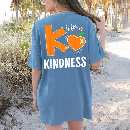 Matching Unity Day Orange Teacher Kindness Antibulliyng 2023 For Men Women Kids Women's Comfort Colors T-Shirt Back Print - teacherstshirts.com