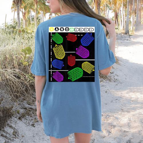 Nerdy Forms Nanotubes Chemistry Teacher Geek Women's Comfort Colors T-Shirt Back Print - teacherstshirts.com UK