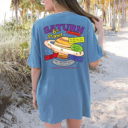 Perfect Planets Teachers Shirts Saturn For Solar System Women's Comfort Colors T-Shirt Back Print - teacherstshirts.com