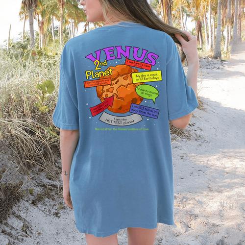 Perfect Planets Teachers Shirts Venus For Solar System Women's Comfort Colors T-Shirt Back Print - teacherstshirts.com