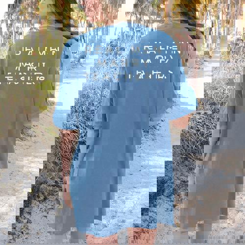 Real Men Marry Teachers For Men Future Husband Saying Women&#x27;s Comfort Colors T-Shirt Back Print - teacherstshirts.com