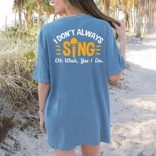 Singer Musician Music Musical Teacher Singing Women's Comfort Colors T-Shirt Back Print - teacherstshirts.com CA