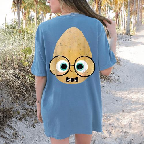 The Smart Seed Good Egg Teacher Halloween Costume Food Group Women's Comfort Colors T-Shirt Back Print - teacherstshirts.com AU