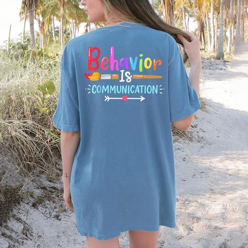 Special Education SPED Teacher For Men Women Girls Kids Women's Comfort Colors T-Shirt Back Print - teacherstshirts.com