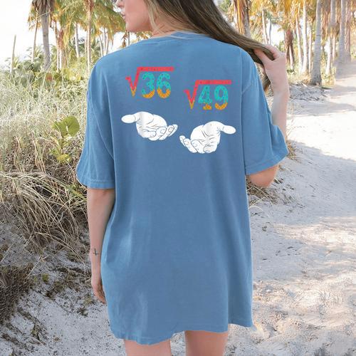 Square Root 36 49 Meme 67 Ice Cream Drip Math Teacher Tee Women's Comfort Colors T-Shirt Back Print - teacherstshirts.com AU